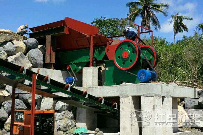 PE-500×750顎式破碎機現場
