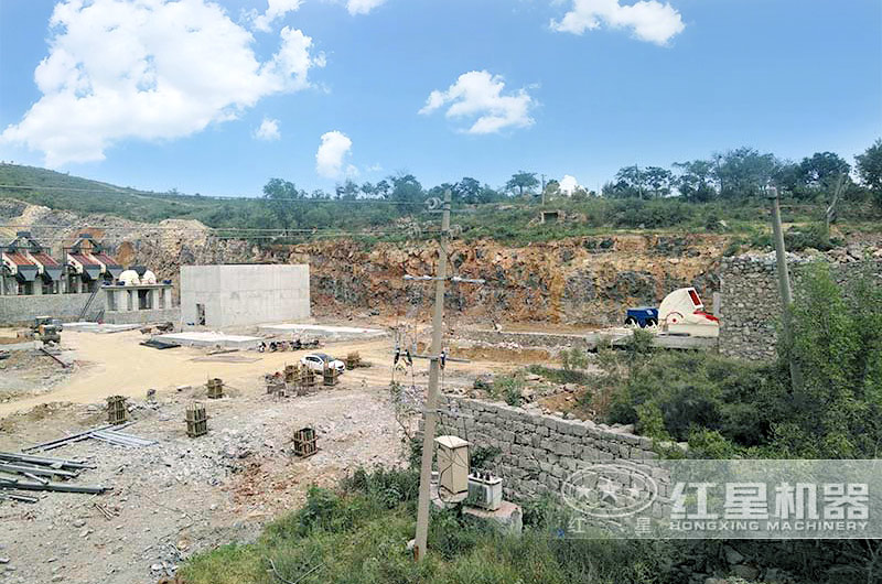 輝縣石灰石破碎現場實拍