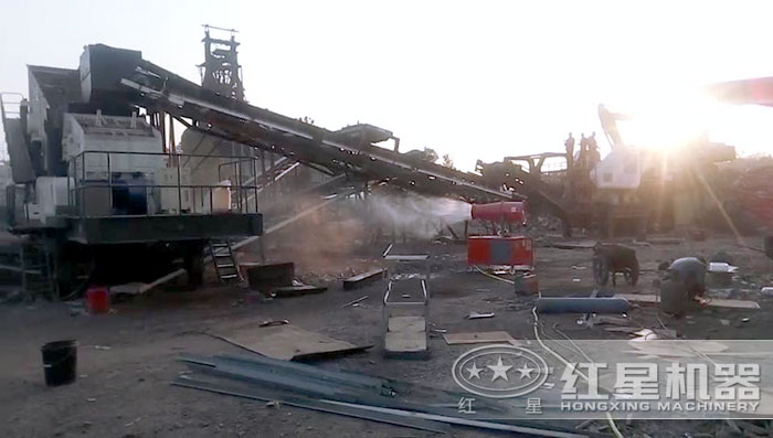 建筑垃圾回收粉碎機江西客戶現場