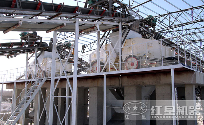 反擊式破碎機生產(chǎn)線現(xiàn)場