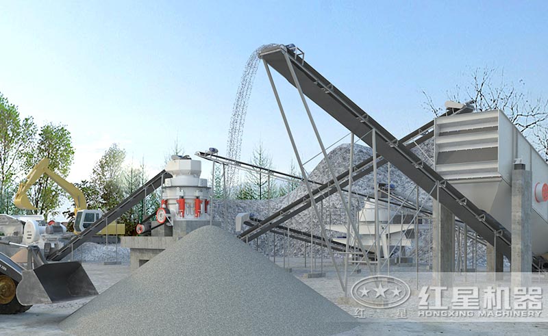 固定式碎石生產線3D圖