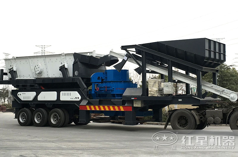 輪胎式移動環保制砂機發貨