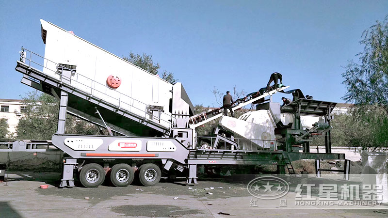 輪胎移動磚渣粉碎機