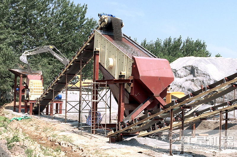 石灰石粉碎加工現場