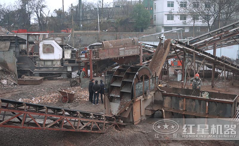 建筑垃圾處理設備加上洗砂機，效果更好