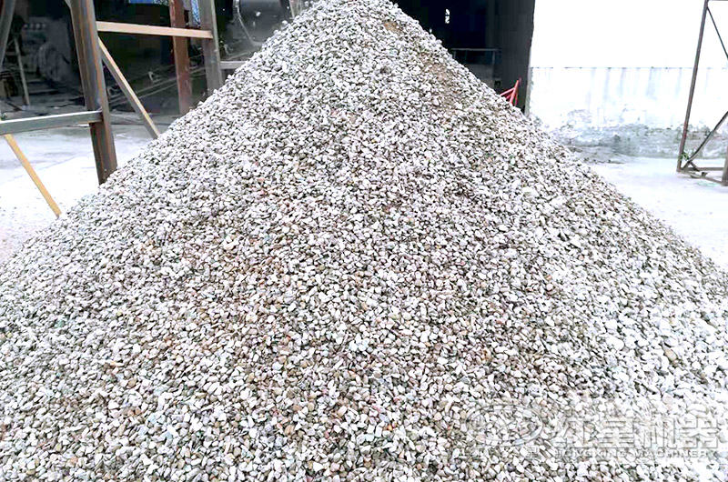 生產(chǎn)線制砂后成品展示