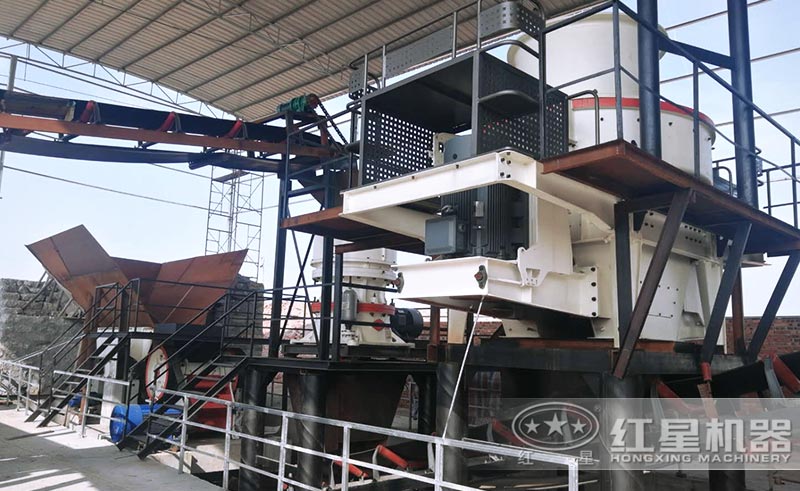 固定式制砂生產(chǎn)線現(xiàn)場