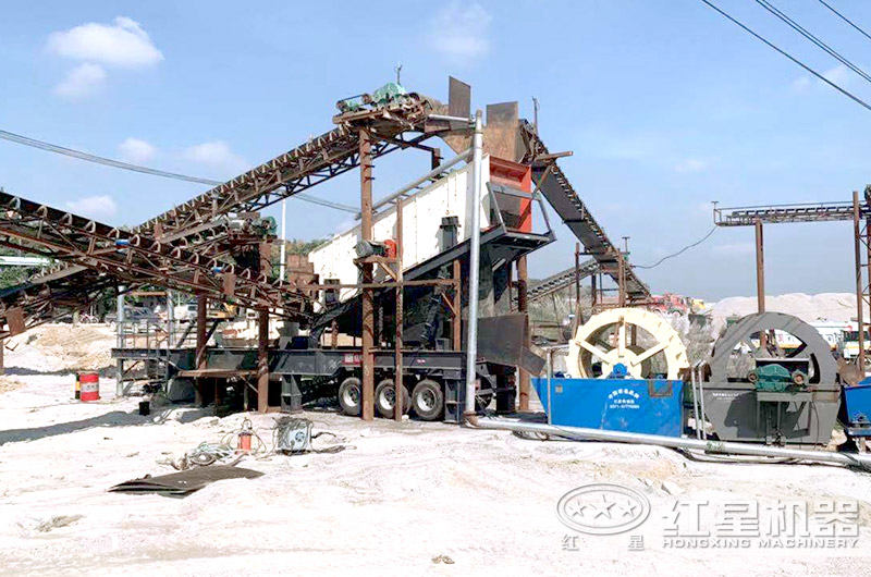 移動制砂機作業現場