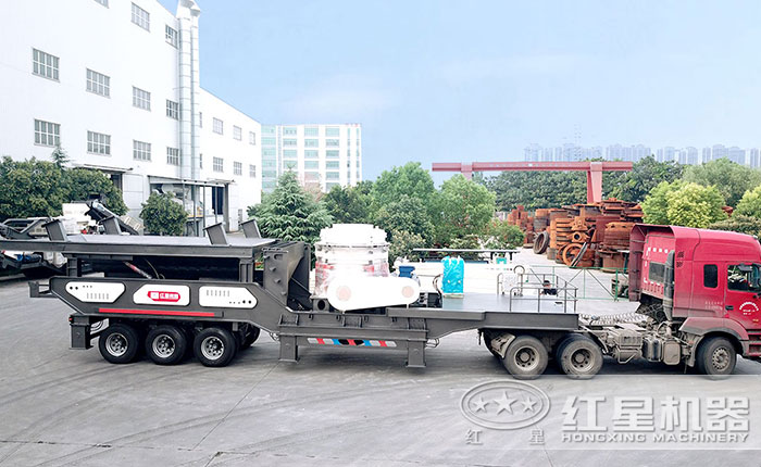 輪胎配置的移動(dòng)破碎機(jī)