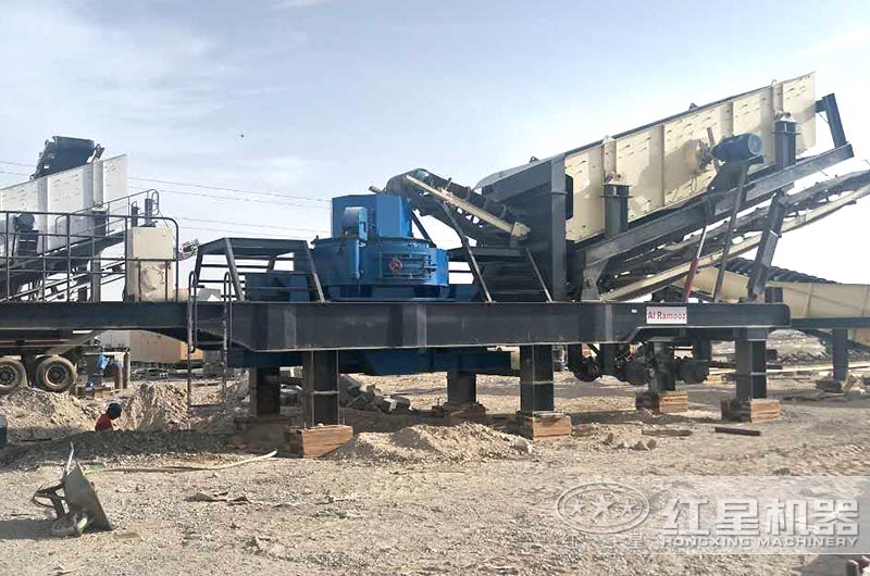 汽車型移動制砂機生產現場