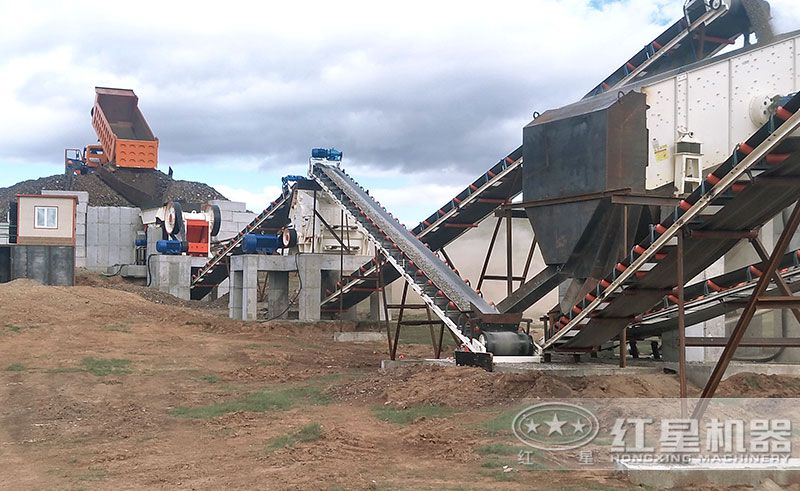 小型制砂生產現場