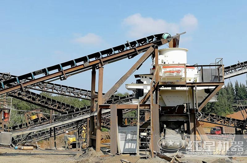 石頭制砂機生產現(xiàn)場圖