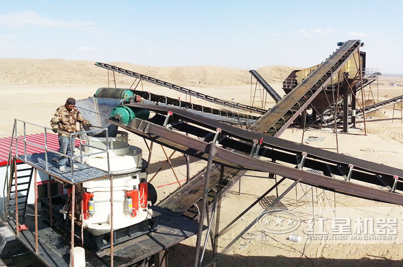 圓錐破碎機(jī)生產(chǎn)現(xiàn)場(chǎng)