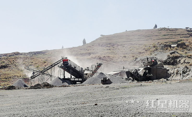 移動制砂機現(xiàn)場