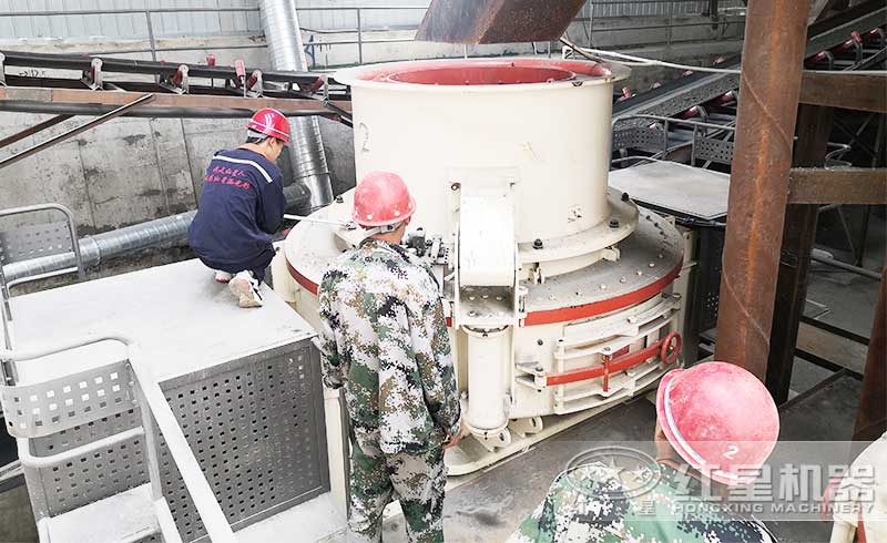 制砂機調(diào)試現(xiàn)場