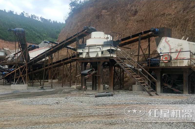 顎破+反擊破+制砂機方案現(xiàn)場