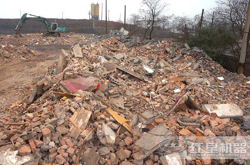 建筑垃圾堆積現場