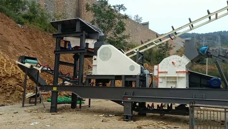 小型青石移動(dòng)式破碎生產(chǎn)線