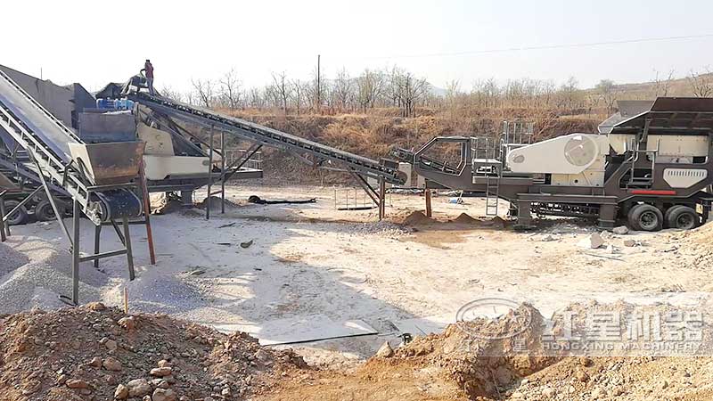 移動式珍珠巖制砂生產線現場