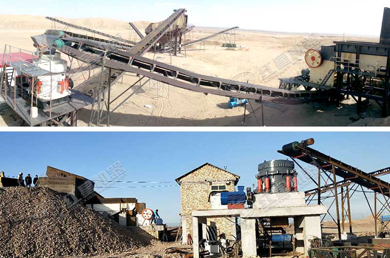 紅星機器廠家承建的鄂破圓錐破現(xiàn)場