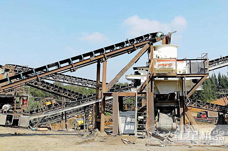 河卵石制砂機現場