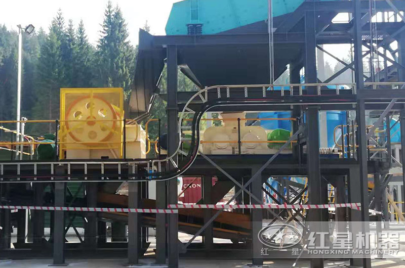 鄂破+對輥破制沙生產(chǎn)線