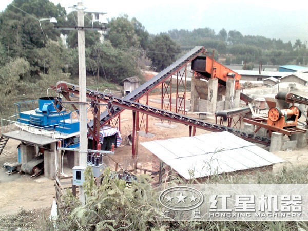 破碎生產線全套設備現場圖