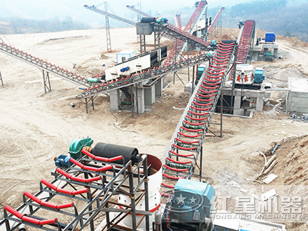 高質、高產能800萬噸砂石生產線設備現場
