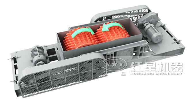 雙齒輥破碎機結構圖