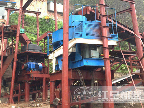 人工砂生產(chǎn)現(xiàn)場