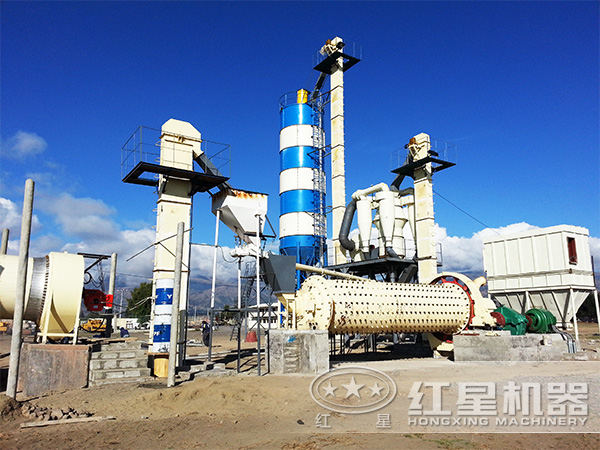 一小時可處理84--615噸的河沙球磨機型號現場作業圖