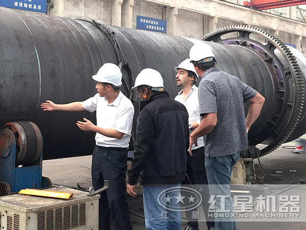 客戶參觀咨詢水渣烘干機 客戶參觀咨詢水渣烘干機