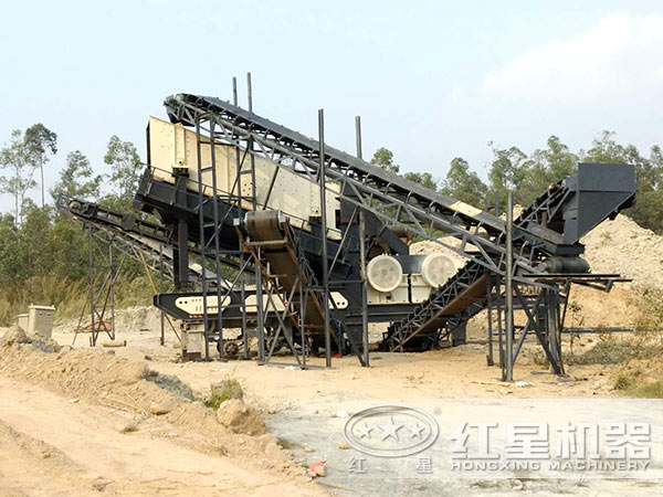 流動破碎石塊加工機