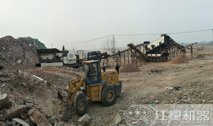 建筑垃圾粉碎處理現場 建筑垃圾粉碎處理現場