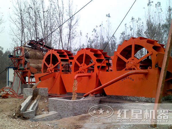 洗沙機工作現(xiàn)場圖