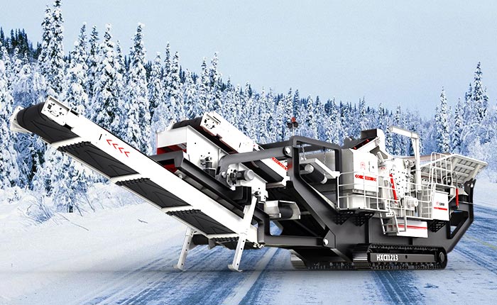 履帶式流動石子加工機