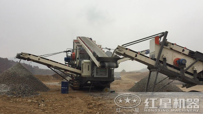 履帶篩分站和履帶破碎站搭配生產(chǎn)石子 履帶篩分站和履帶破碎站搭配生產(chǎn)石子
