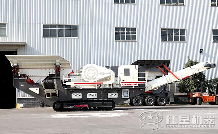 履帶設(shè)計(jì)的移動破碎站