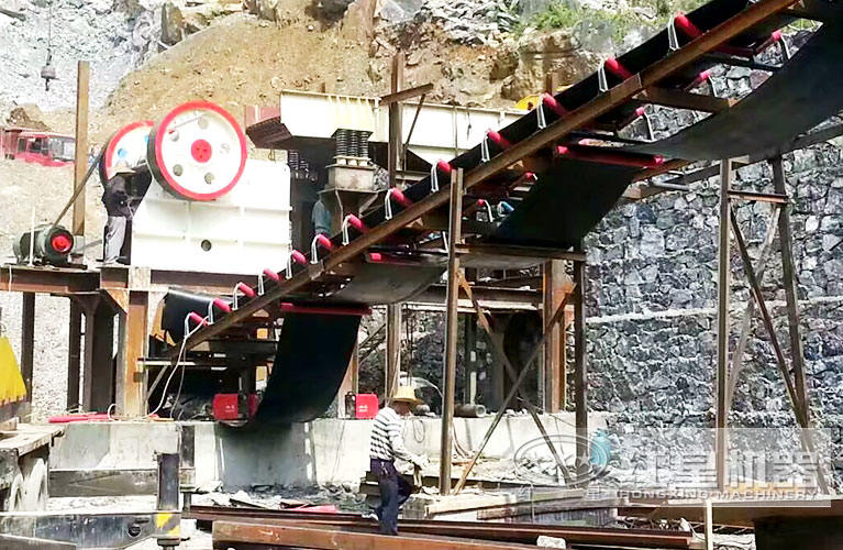 日產1萬噸石料生產線安裝現場
