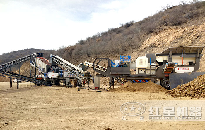 車載移動(dòng)磕石機(jī)_流動(dòng)磕石機(jī)用戶現(xiàn)場