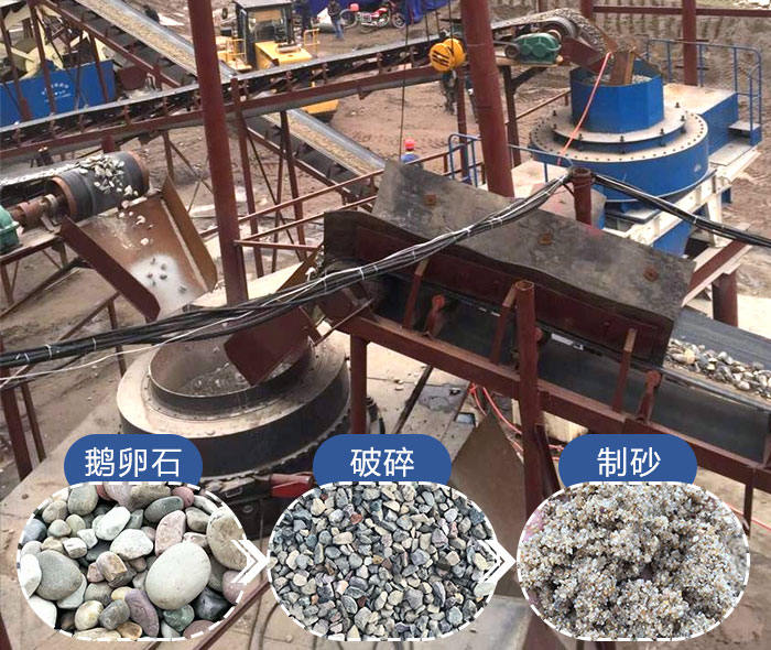 9526型制沙機(jī)加工鵝卵石成品展示 9526型制沙機(jī)加工鵝卵石成品展示