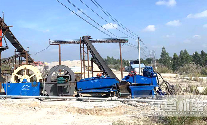 洗砂機配合細沙回收機作業