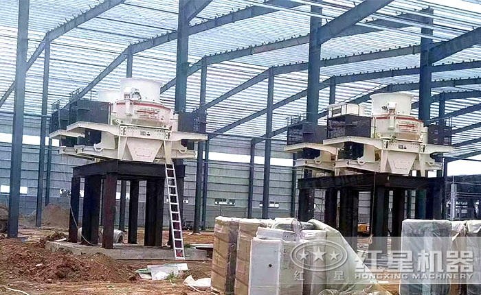 HVI制砂機作業(yè)現(xiàn)場