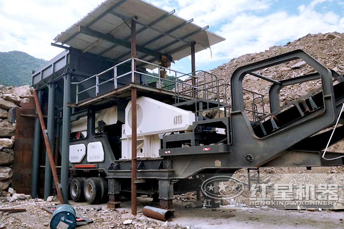 流動石子機搭載鄂式破碎機