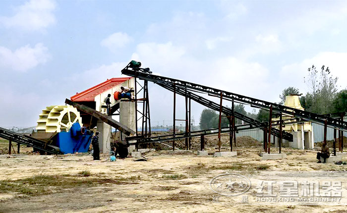 固定式制砂洗砂現(xiàn)場