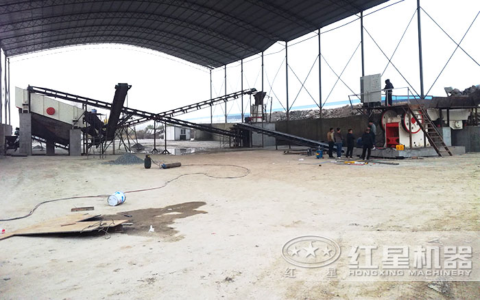 固定安裝作業的日產1500方沙石廠